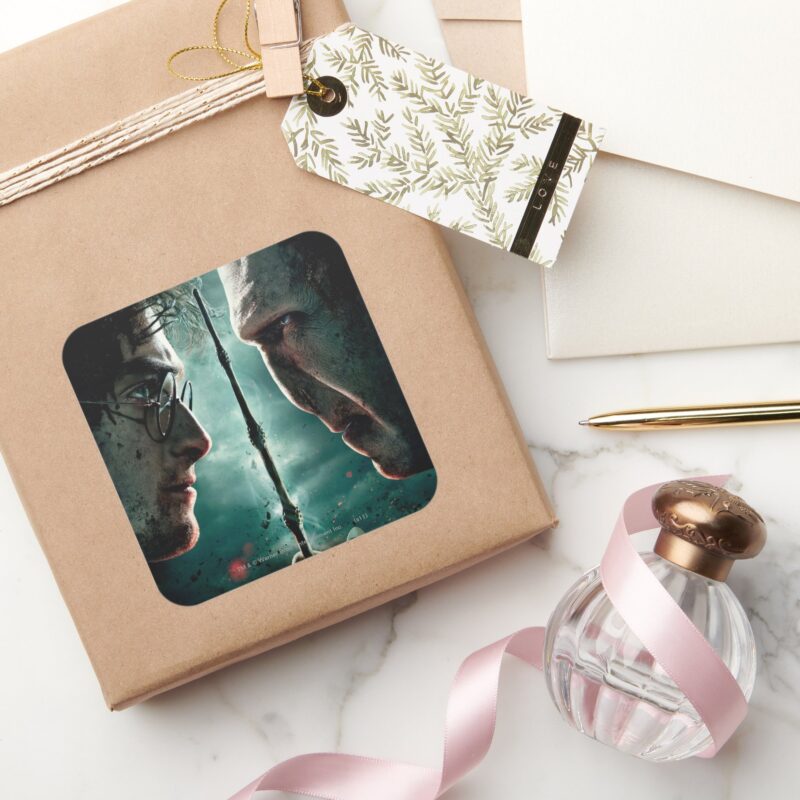 Harry Potter 7 Part 2 Harry Vs. Voldemort Square Sticker