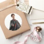 Harry Potter At The Ready Classic Round Sticker