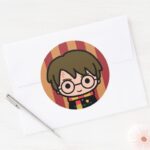 Harry Potter Cartoon Character Art Classic Round Sticker