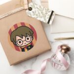 Harry Potter Cartoon Character Art Classic Round Sticker