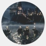 Harry Potter Castle Arrival At Hogwarts Classic Round Sticker
