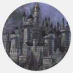 Harry Potter Castle Magnificent Hogwarts Classic Round Sticker