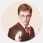 Harry Potter Points Wand Classic Round Sticker