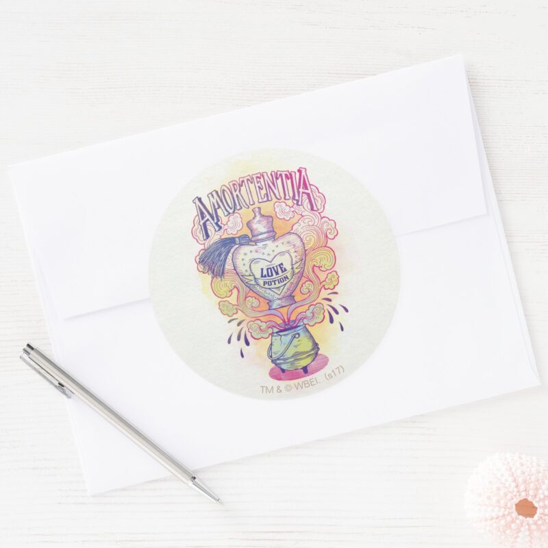 Harry Potter Spell Amortentia Love Potion Bottle Classic Round Sticker