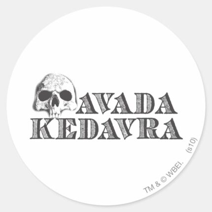 Harry Potter Spell Avada Kedavra Classic Round Sticker