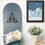 Harry Potter Spell DEATHLY HALLOWS Typography Gr Sticker