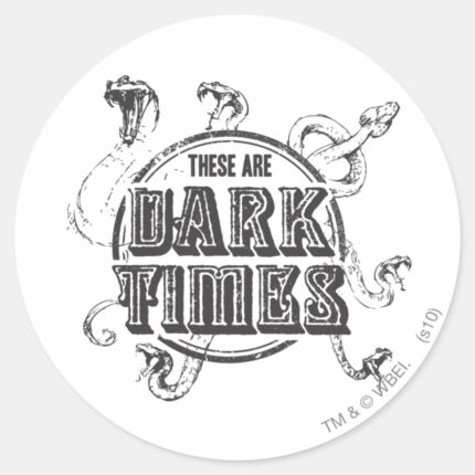 Harry Potter Spell Dark Times Classic Round Sticker