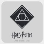 Harry Potter Spell Deathly Hallows Icon Square Sticker