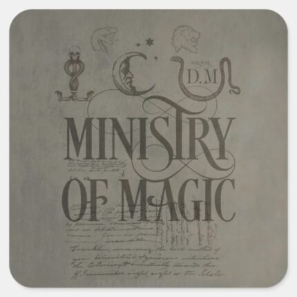 Harry Potter Spell MINISTRY OF MAGIC Square Sticker