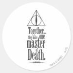 Harry Potter Spell Master Of Death Classic Round Sticker