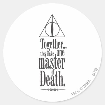 Harry Potter Spell Master Of Death Classic Round Sticker