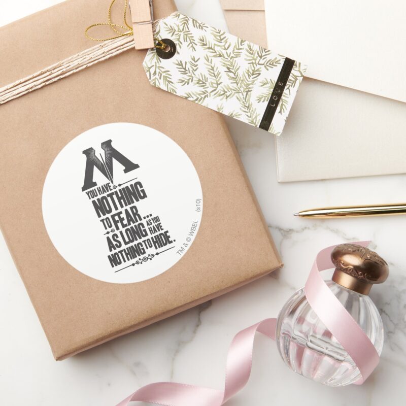 Harry Potter Spell Ministry Of Magic Propaganda Classic Round Sticker