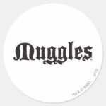Harry Potter Spell Muggles Classic Round Sticker