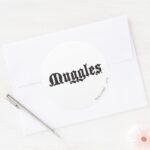 Harry Potter Spell Muggles Classic Round Sticker