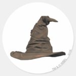 Harry Potter Spell Sorting Hat Classic Round Sticker