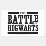 Harry Potter Spell The Battle Of Hogwarts Rectangular Sticker
