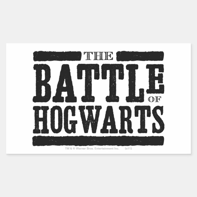 Harry Potter Spell The Battle Of Hogwarts Rectangular Sticker Harry Potter Spell The Battle Of Hogwarts Rectangular Sticker