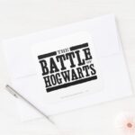 Harry Potter Spell The Battle Of Hogwarts Square Sticker