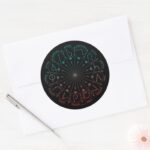Harry Potter Spell Wand Instruction Chart Classic Round Sticker