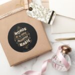 Harry Potter Spell Words Are Our Most Inexhausti Classic Round Sticker