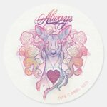 Harry Potter Spell Always Doe Patronus Classic Round Sticker