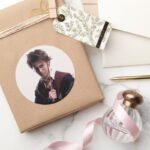 Harry Potter Wand Raised Classic Round Sticker