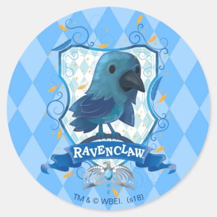 Harry Potter Charming RAVENCLAW™ Crest Classic Round Sticker