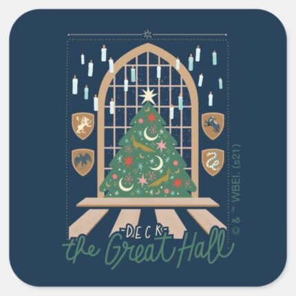 Harry Potter Deck The Great Hall Square Sticker