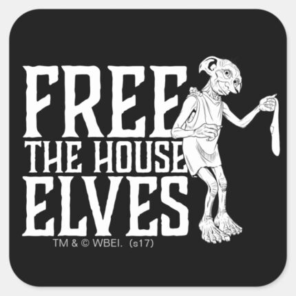 Harry Potter Free The House Elves Square Sticker