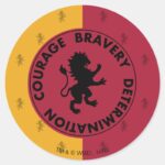 Harry Potter GRYFFINDOR™ House Traits Graphic Classic Round Sticker