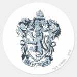 Harry Potter Gryffindor Crest Blue Classic Round Sticker