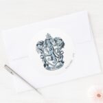 Harry Potter Gryffindor Crest Blue Classic Round Sticker