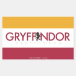 Harry Potter Gryffindor House Pride Crest Rectangular Sticker