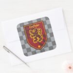 Harry Potter Gryffindor House Pride Crest Square Sticker