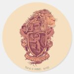 Harry Potter Gryffindor Lion Crest Classic Round Sticker