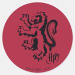 Harry Potter Gryffindor Lion Icon Classic Round Sticker