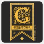 Harry Potter Gryffindor Monogram Banner Square Sticker