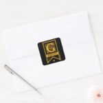 Harry Potter Gryffindor Monogram Banner Square Sticker