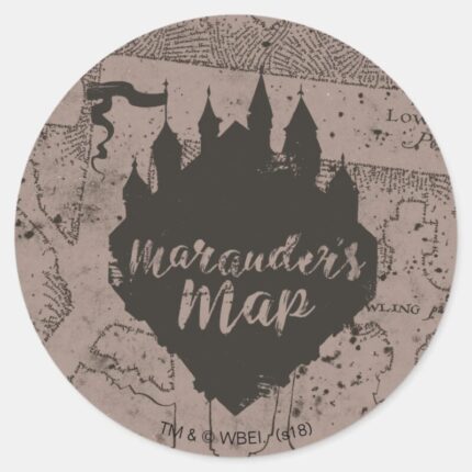 Harry Potter HOGWARTS™ Castle Marauders Map Classic Round Sticker