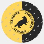 Harry Potter HUFFLEPUFF™ House Traits Graphic Classic Round Sticker