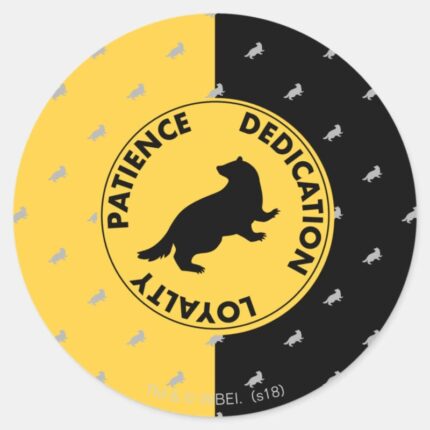 Harry Potter HUFFLEPUFF™ House Traits Graphic Classic Round Sticker