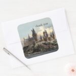 Harry Potter Hogwarts Baby Shower Thank You Square Sticker