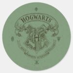 Harry Potter Hogwarts Banner Crest Classic Round Sticker