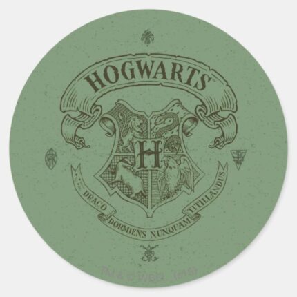Harry Potter Hogwarts Banner Crest Classic Round Sticker