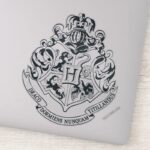 Harry Potter Hogwarts Crest Black And White Sticker