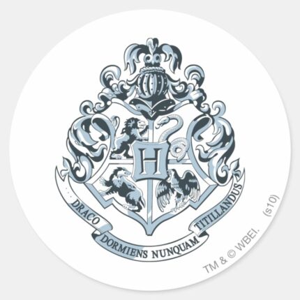Harry Potter Hogwarts Crest Blue Classic Round Sticker
