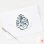 Harry Potter Hogwarts Crest Blue Classic Round Sticker
