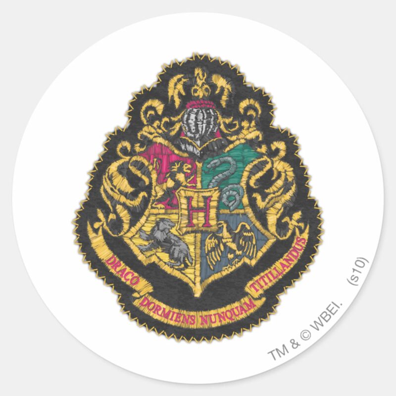 Harry Potter Hogwarts Crest Classic Round Sticker Harry Potter Hogwarts Crest Classic Round Sticker