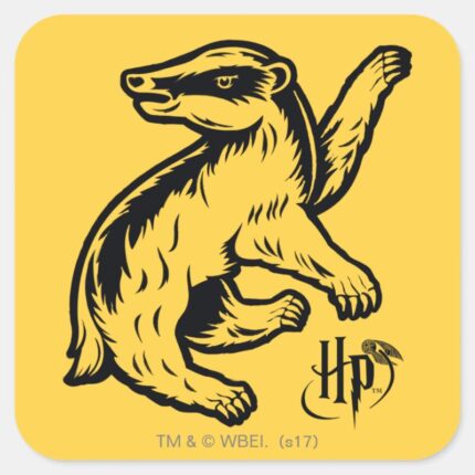 Harry Potter Hufflepuff Badger Icon Square Sticker
