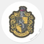 Harry Potter Hufflepuff Crest Patch Classic Round Sticker